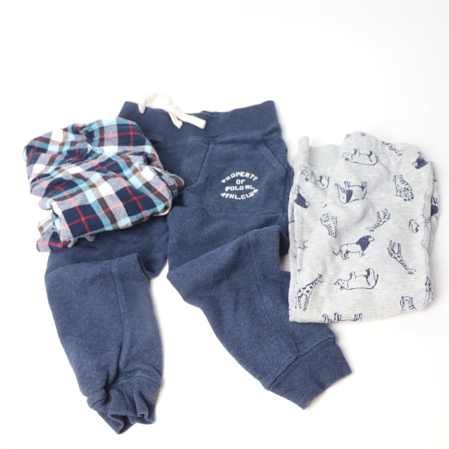 Sweatpants & Flannel Shirt Set Size 4 