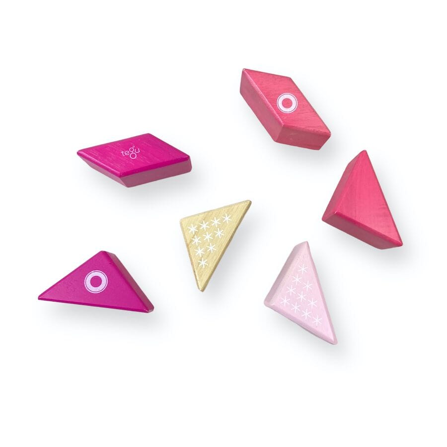 Tegu Travel Pal Magnetic Blocks - Pink Toys 