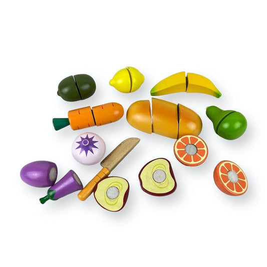 Toddler Cutting Food Play Set Toys 