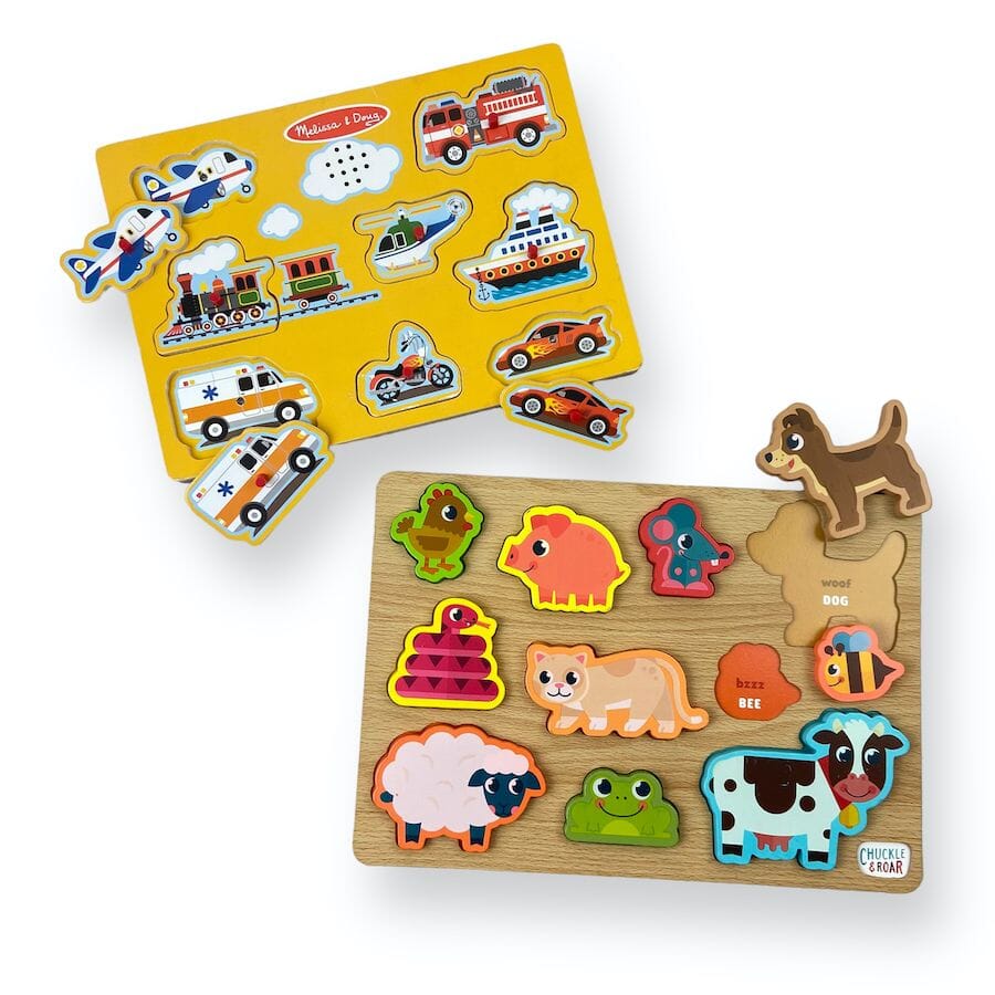 Mixed Brands - Toddler Wooden Puzzle Duo