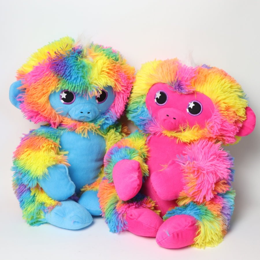 TOYCYCLE - Toy Factory Large Rainbow Monkey Pair
