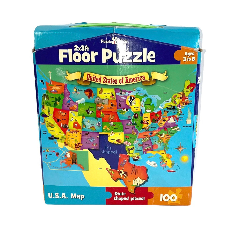 USA 100 Piece Floor Map 