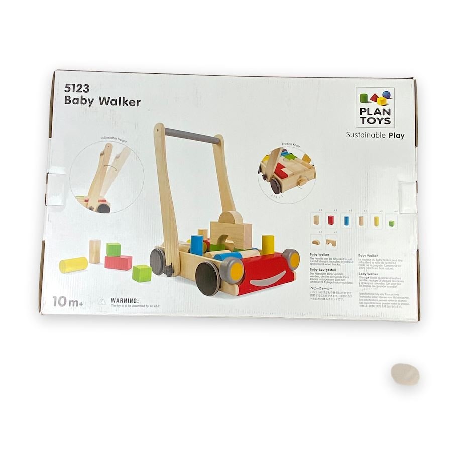 PlanToys - Wooden Push Baby Walker
