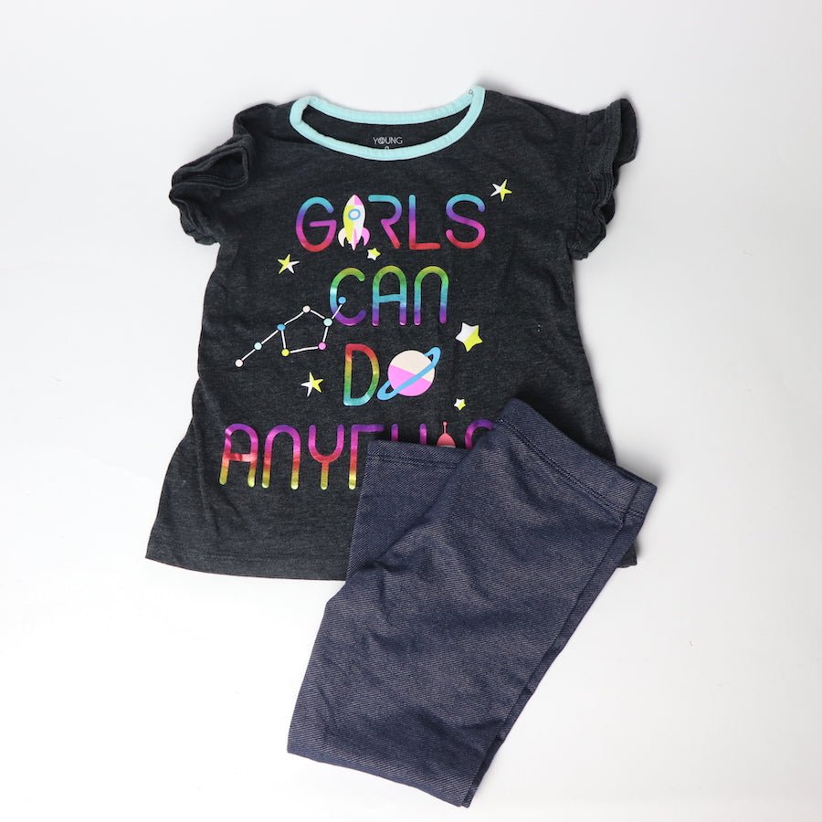 TOYCYCLE - Young & Awesome Tee with Tahari Leggings Size 4